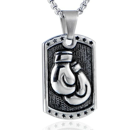 Variant image for Men's Necklace Black Boxing Gloves Pendant Metal Alloy | Urban Style-36
