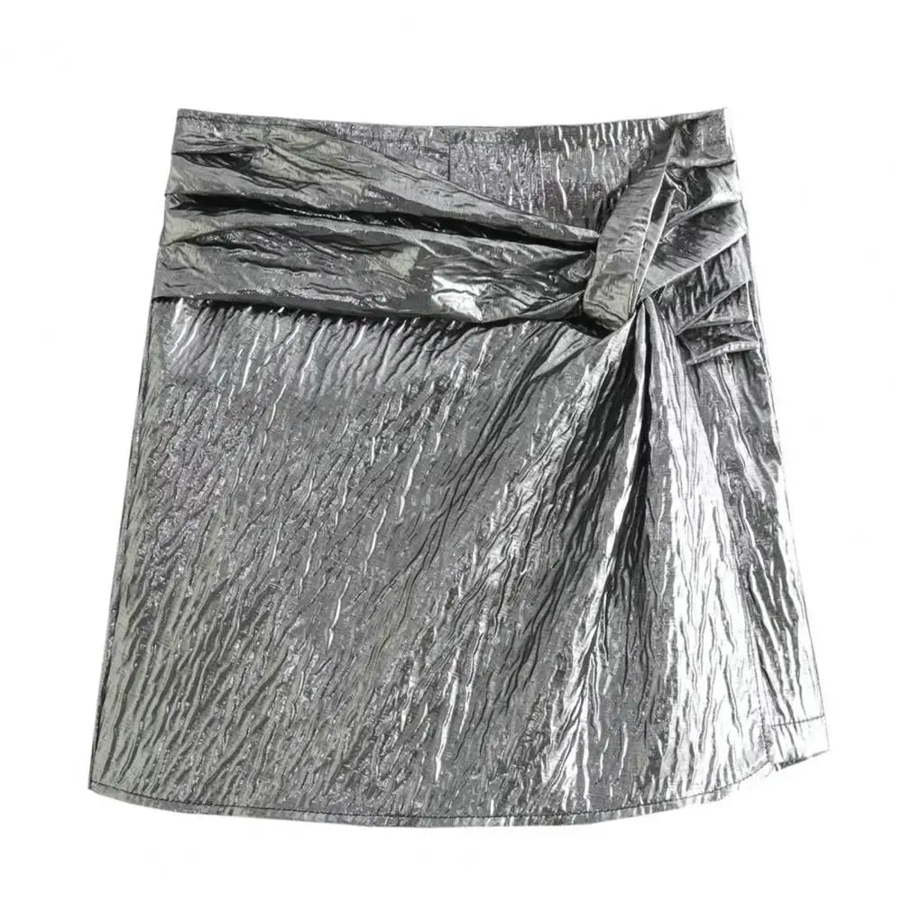 Metallic Knot Detail Skirt for Women | Lara