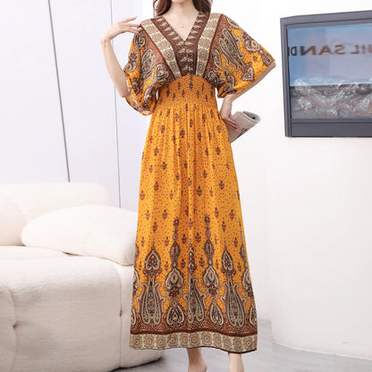 Embroidered Maxi Dress | Isel