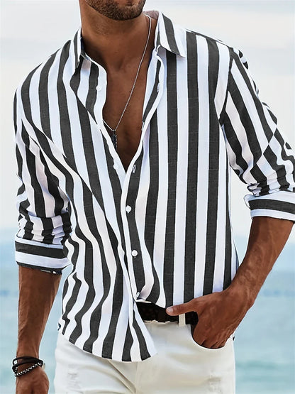 Men's Striped Button-Down Shirt | Nicolas