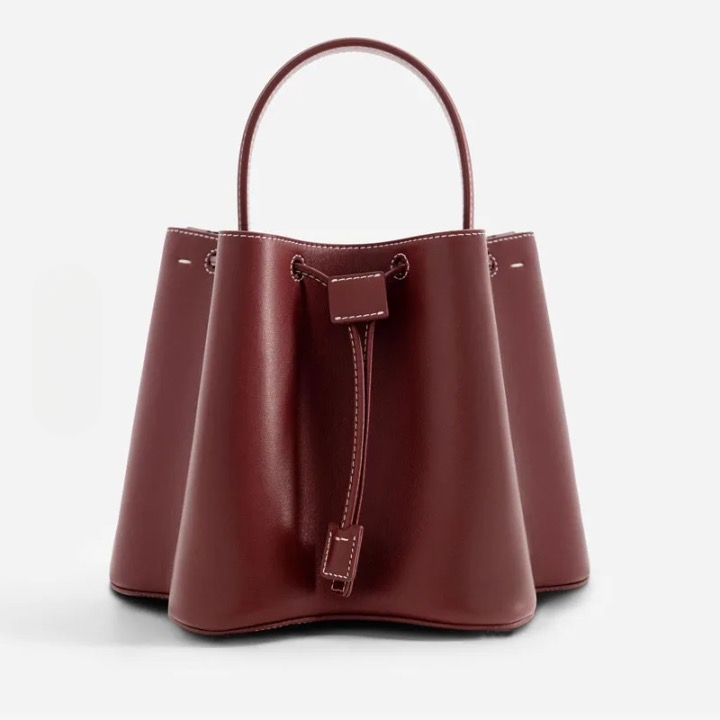 Ruched Drawstring Mini Bucket Bags | Cynthia