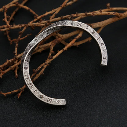 Variant image for Men's Leather Bracelet Black Vintage | Odin-11