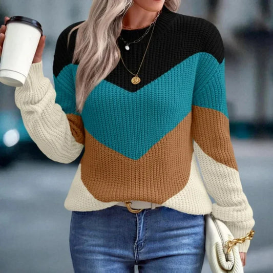 Women Chevron Knit Sweater | Althea