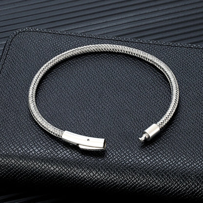 Men's Cuff Bracelet Steel Wire Rope | Classic Charm-2