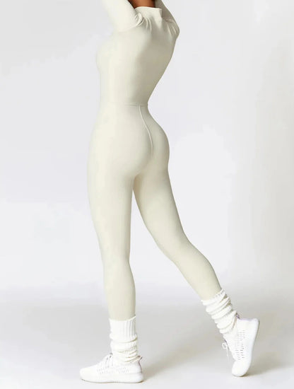 Women Jumpsuit Black Nylon Spandex | Aurora-4