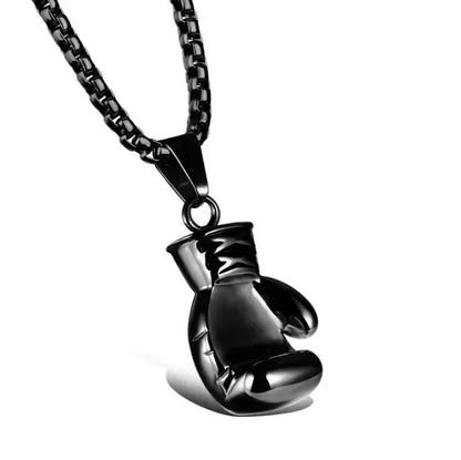 Men's Necklace Black Boxing Gloves Pendant Metal Alloy | Urban Style-4