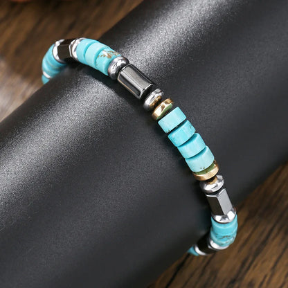 Men Turquoise Bead Bracelet | Taiven