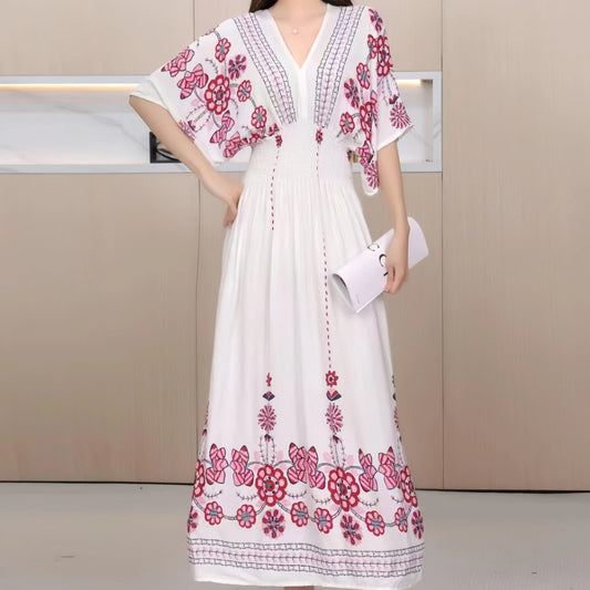 Women Embroidered Maxi Dress | Isel