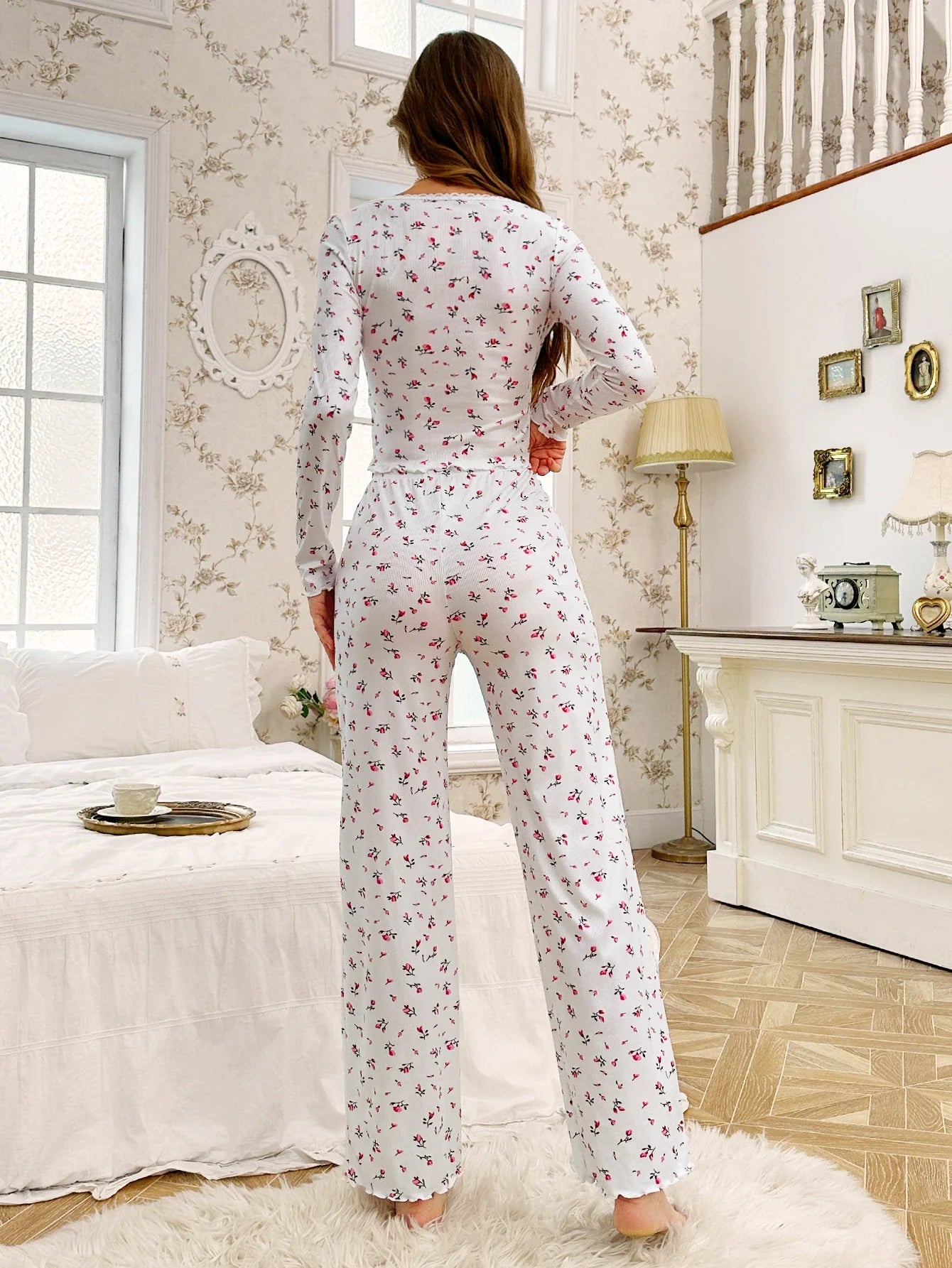 Women Flower Print Pajama Set | Isabelle