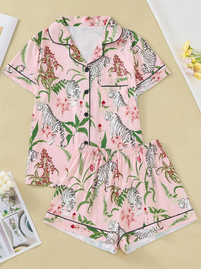 Exotic Tiger Print Pajama Set | Marcelina