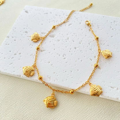 Women Gold Charm Anklet | Celestine