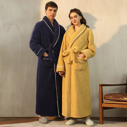 Neville | Unisex Plush Fleece Bathrobe for Women