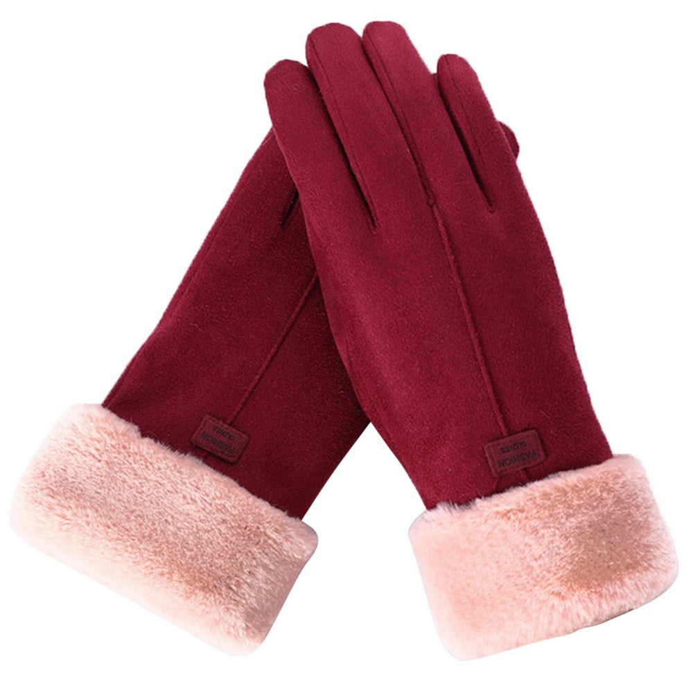 Isla | Stylish & Warm Furry Winter Gloves for Women