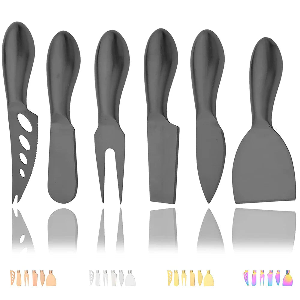 Variant image for Cheese Knife Set Stainless Steel 6 Pieces | Gourmet Collection-4