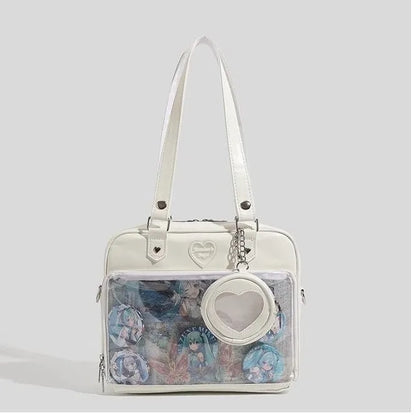 Transparent Heart Charm Tote Bag | Celeste