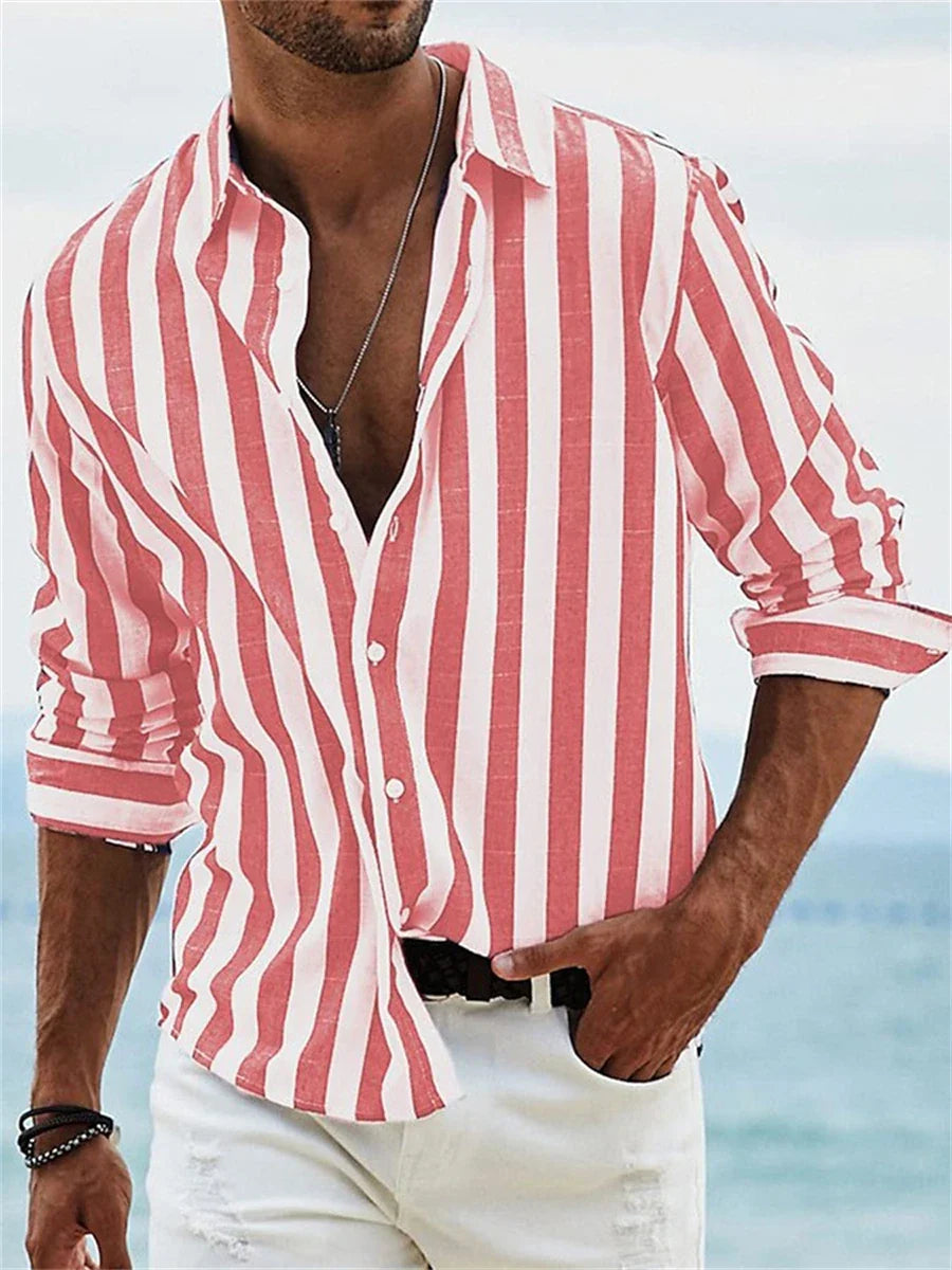 Men's Striped Button-Down Shirt | Nicolas