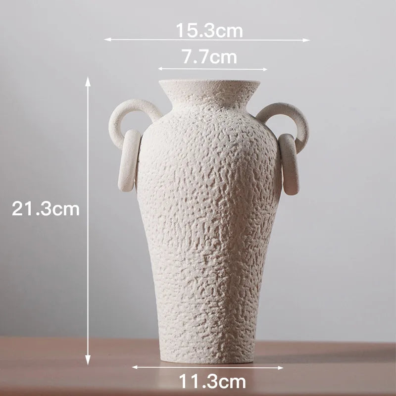 Variant image for White Ceramic Vase Decorative Minimalist | Elegance-2