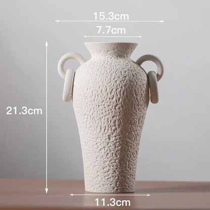 Variant image for White Ceramic Vase Decorative Minimalist | Elegance-2