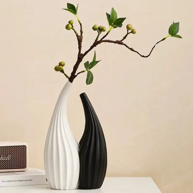 Decorative Vase White Ceramic | Elegant Touch 2