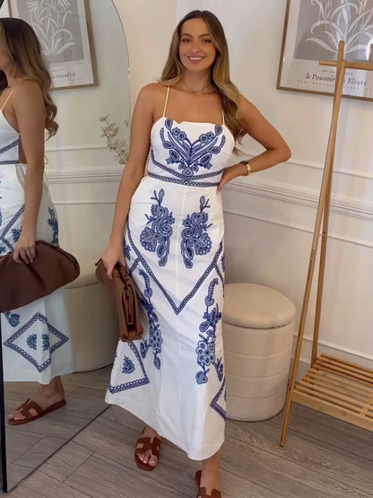 Women Embroidered Midi Dress | Aubrey