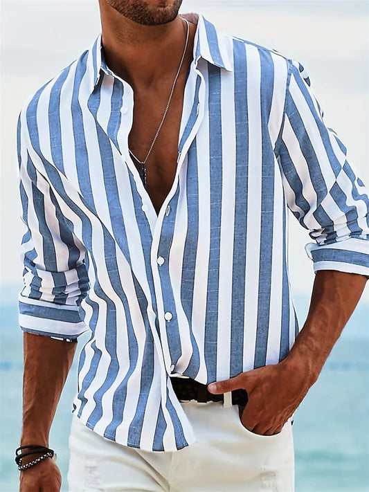 Men's Striped Button-Down Shirt | Nicolas