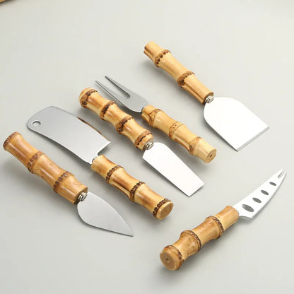 Cheese Knife Set Bamboo 6 Pieces | Elegant Touch 2