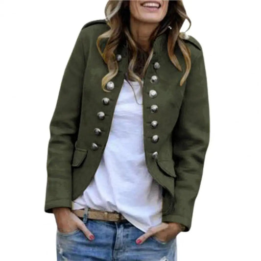 Women Double-Breasted Military Style Jacket | Janika