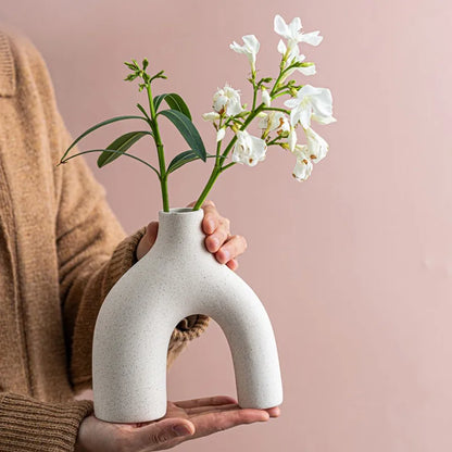 White Ceramic Decorative Vase | Nordic Mountain Design 6
