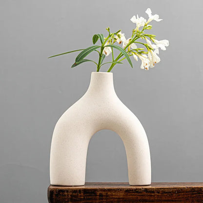 White Ceramic Decorative Vase | Nordic Mountain Design 4