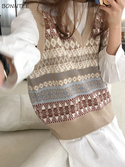 Vintage Fair Isle Knitted Vest | Emelda