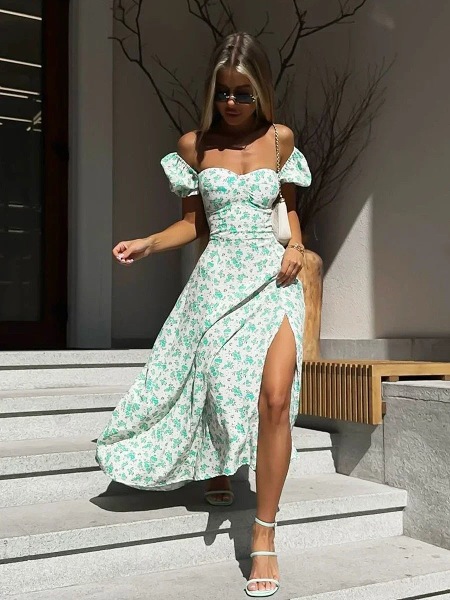 Floral Off-Shoulder Maxi Dress | Liana