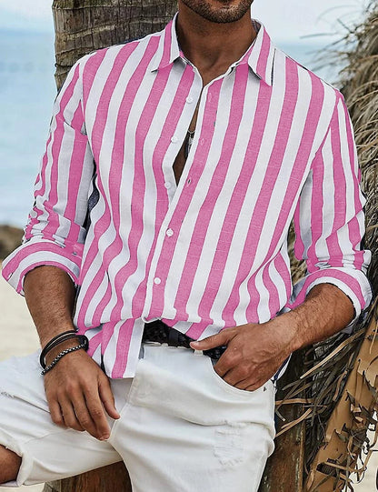 Striped Button-Down Shirt for Men | Alex