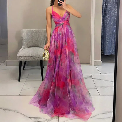 Variant image for Women Maxi Dress Floral Print Polyester | Gisele-19