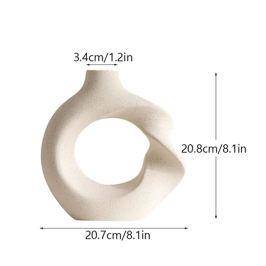 Ceramic Flower Vase | Elegant Twist Design 1