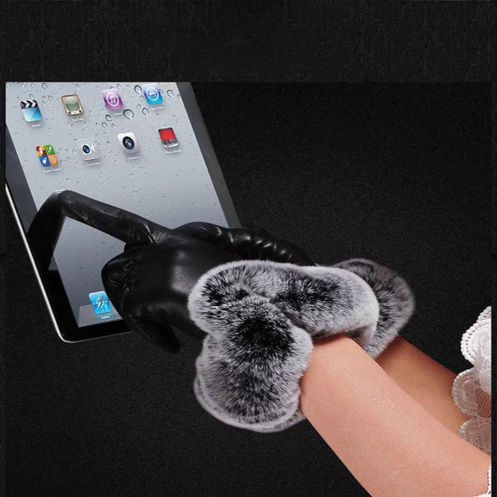 Women Elegant Faux Fur Lined Gloves | Celeste