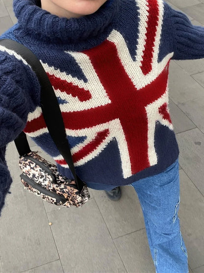 Union Jack Turtleneck Sweater | Celine