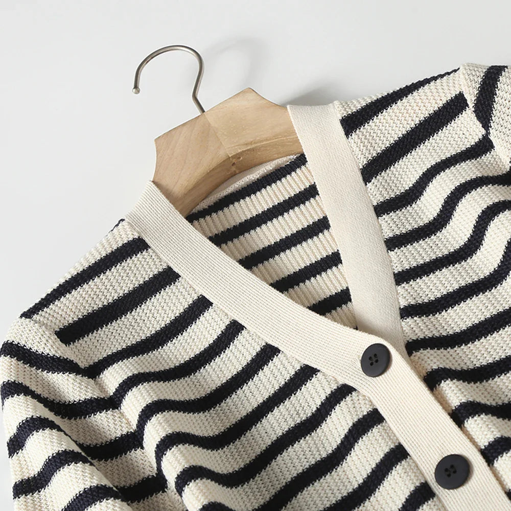 Stripe Button Down Knit Dress | Karina