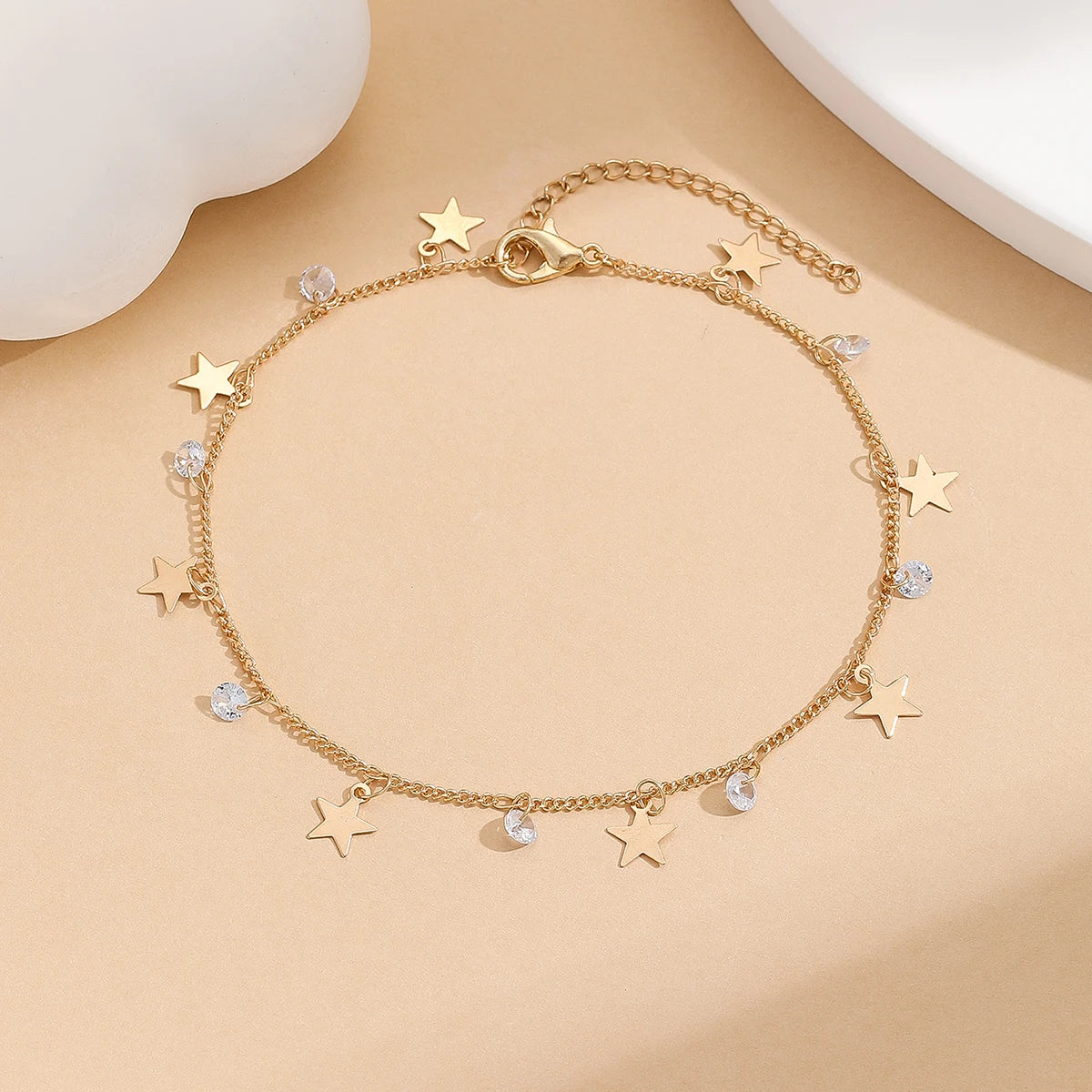 Women Star & Crystal Anklet | Lyra