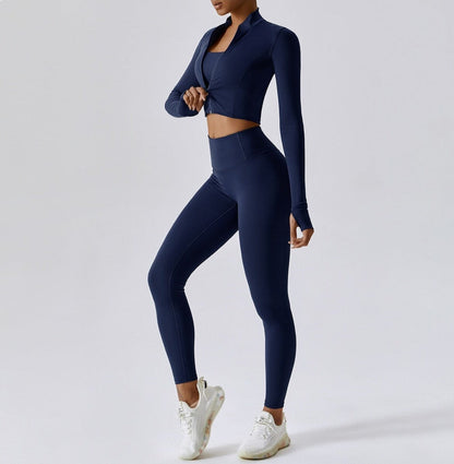 Variant image for Women Activewear Set Black Nylon Spandex | Power Scrunch Trio-5