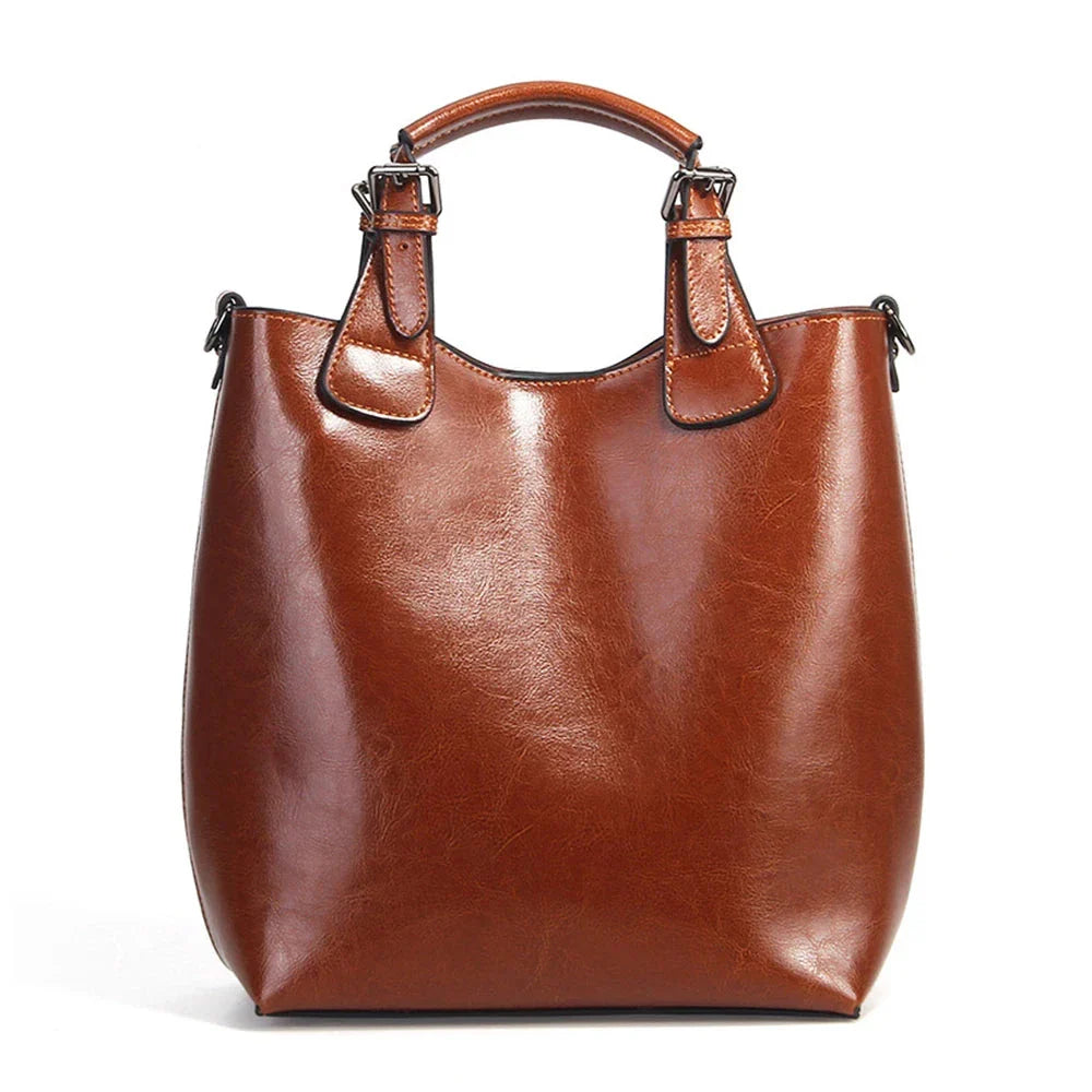 Vintage Oil Finish Leather Tote | Amanda