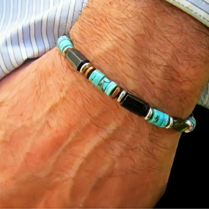 Men Turquoise Bead Bracelet | Taiven