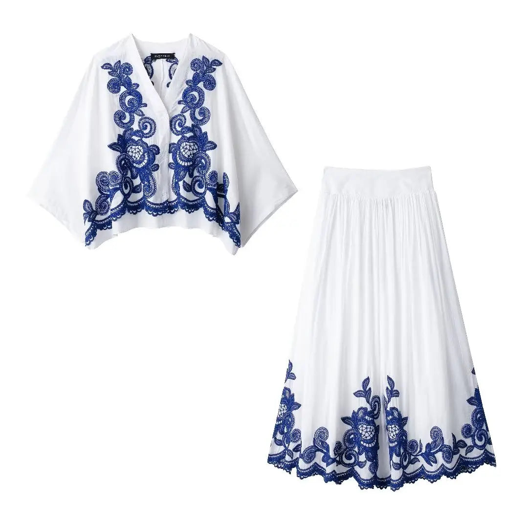 Variant image for Women Two-Piece Summer Set White Polyester | Summer Breeze-7
