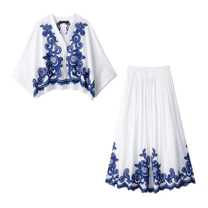 Variant image for Women Two-Piece Summer Set White Polyester | Summer Breeze-7