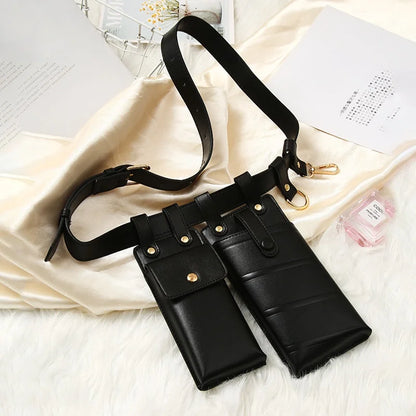Women Dual Pocket Leather Utility Belt | Issy