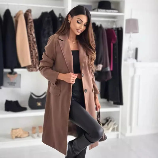Women Structured Longline Button Coat | Isolde