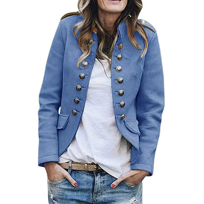Women Double-Breasted Military Style Jacket | Janika