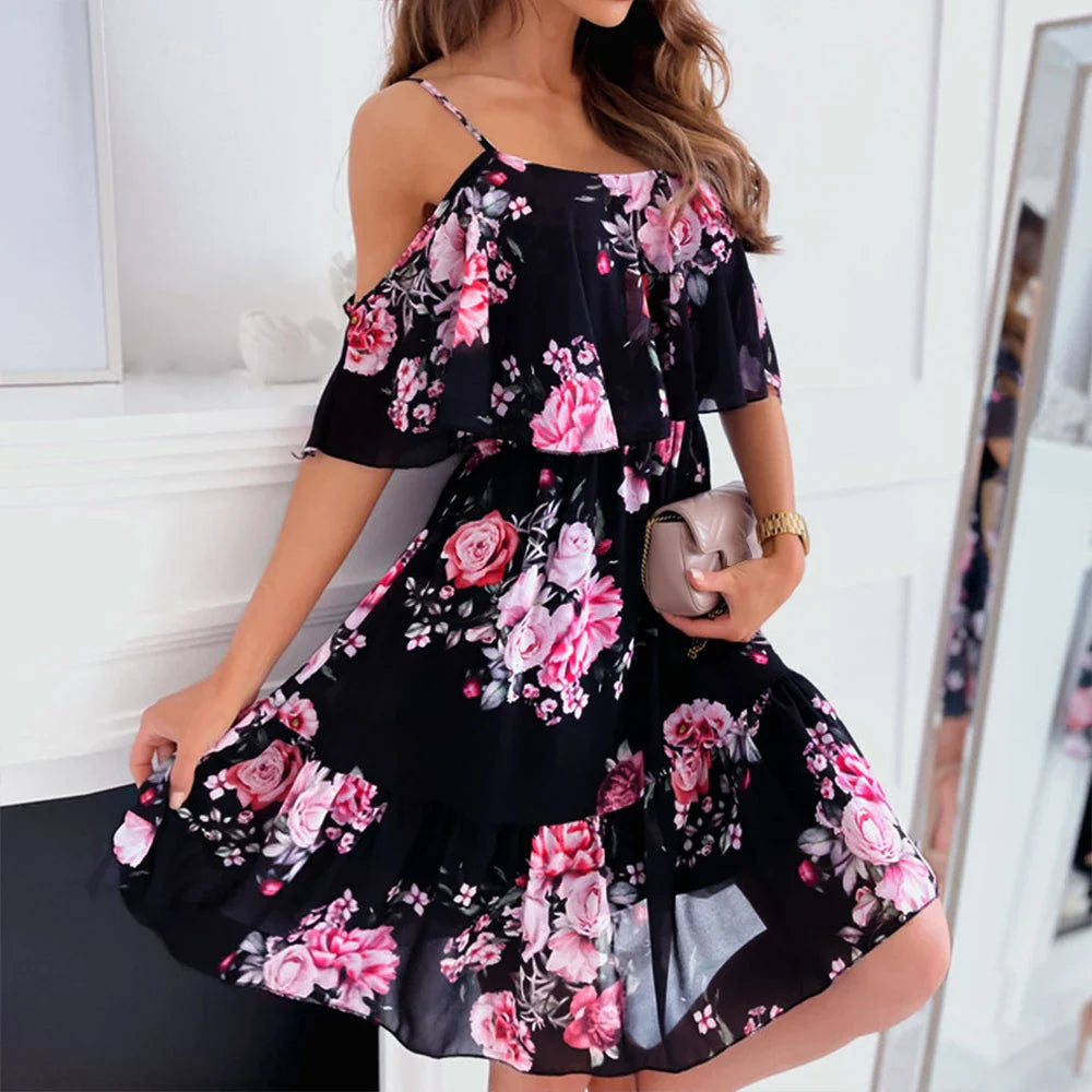 Chiffon Floral Dress | Diane