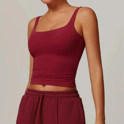 Women Tank Top Black Nylon Spandex | Harmony-6