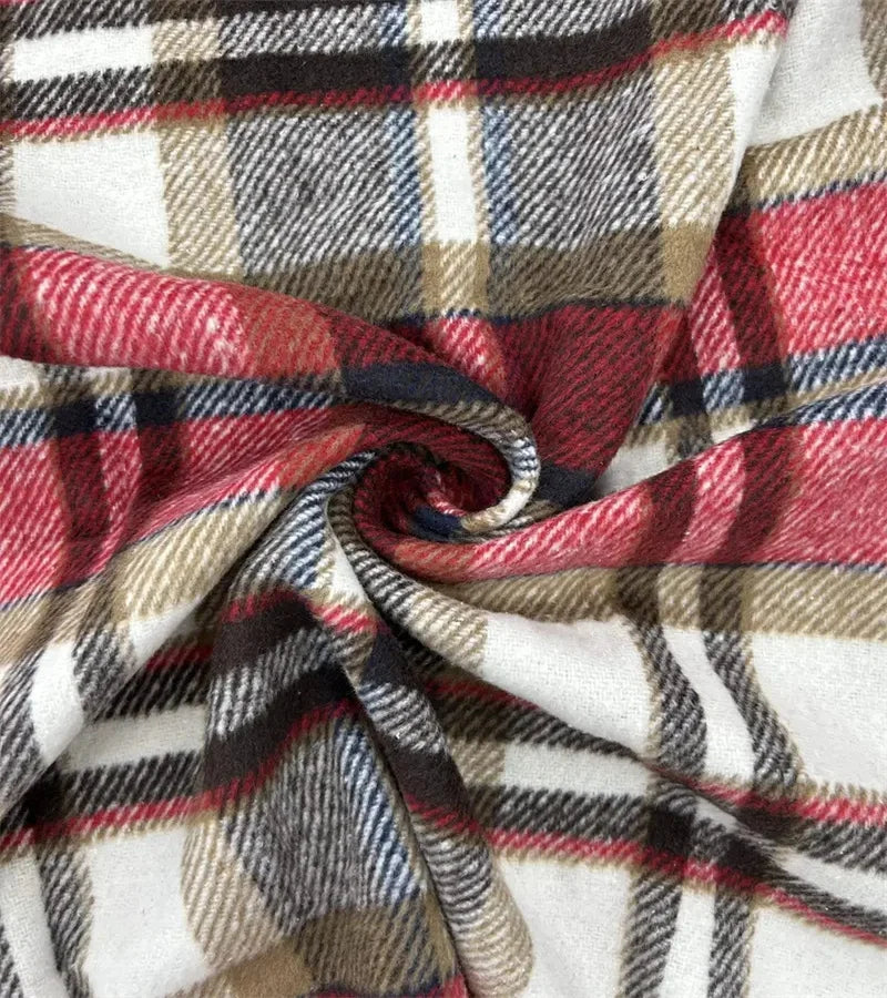 Women Plaid Button-Up Shirt Jacket | Emika