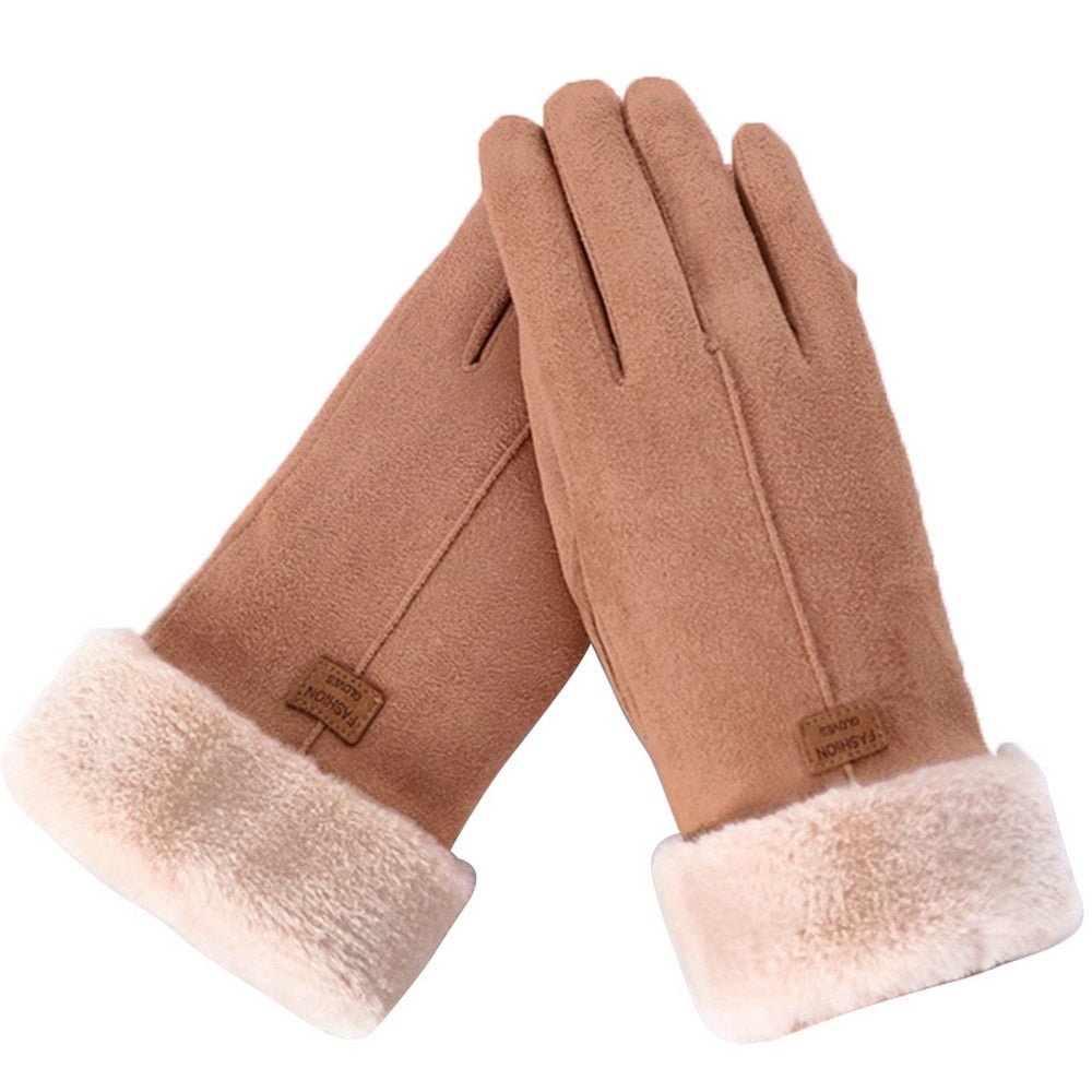 Isla | Stylish & Warm Furry Winter Gloves for Women